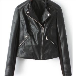 Vegan Moto leather jacket, size S